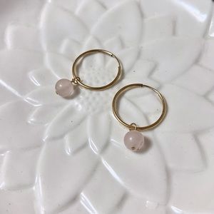 ✨3 FOR $20✨ NEW 14k Gold-filled Rose Quartz Earrings